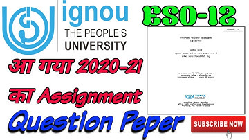 ESO-12 Assignment Question Paper 2020-21