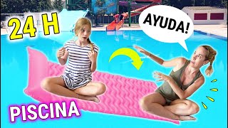 24 HORAS EN LA PISCINA 💦 DORMIMOS EN LA PISICINA Y NOS ECHAN / Daniela Go