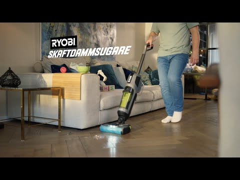 Dammsug, tvätta och torka med 3-i-1 Skaftdammsugare Brushless 18V ONE+ från RYOBI®!