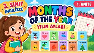 3. Sınıf İngilizce 1. Ünite | Months of the Year – Yılın Ayları | Derslig
