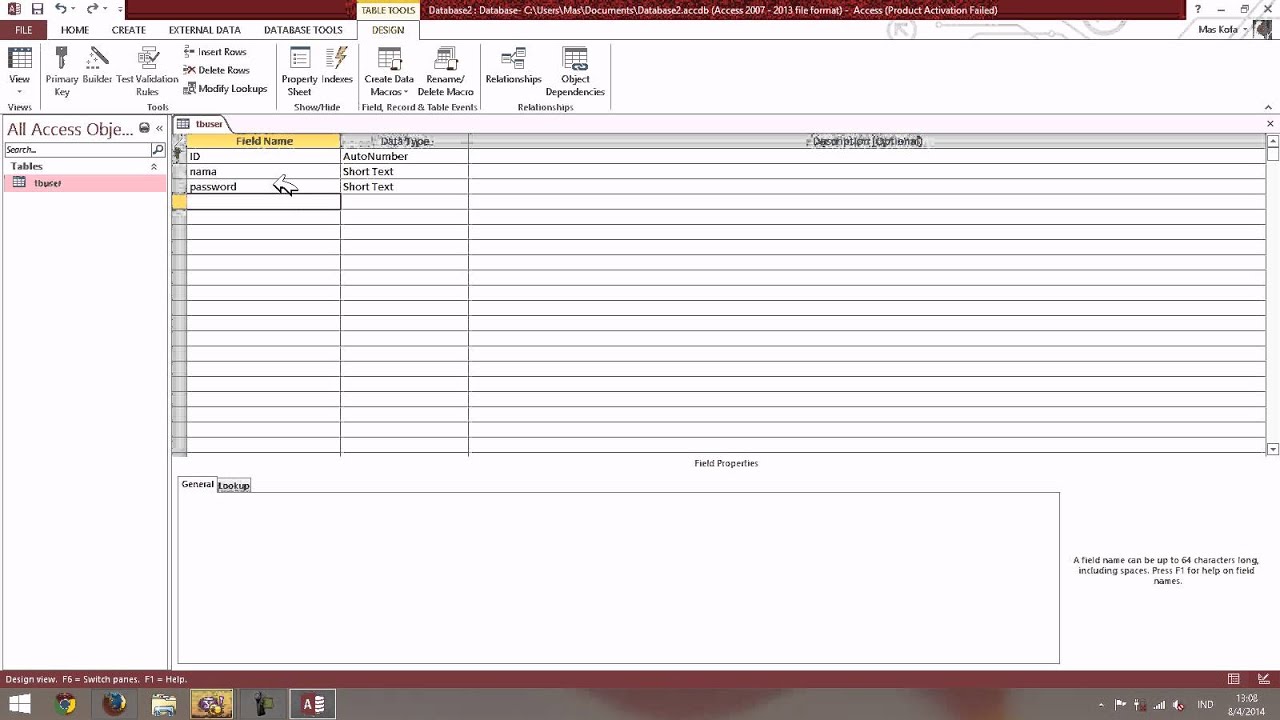 Cara Menggunakan Query Editor Ms Access 2013 - YouTube
