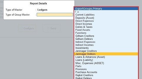 Tally Add On : Export Ledgers & Stock Items of Selected Group in XML in Tally Prime Software