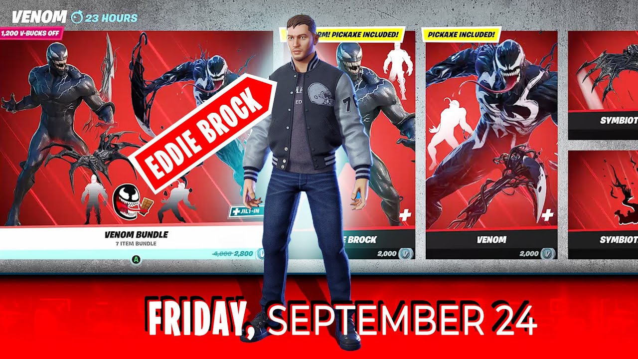 *NEW* EDDIE BROCK Skin and VENOM Pack - September 24 Item Shop