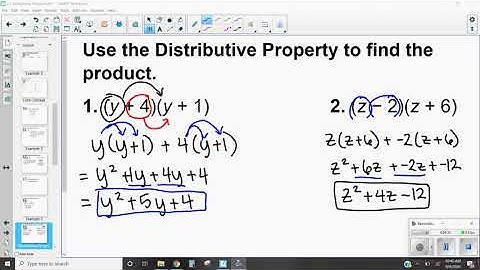 2.2 Multiplying Polynomials Distributing Method