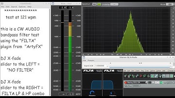 QRQ CW over 100 wpm -  filtering out CW EDGE NOISE using the ArtyFX Filta plugin