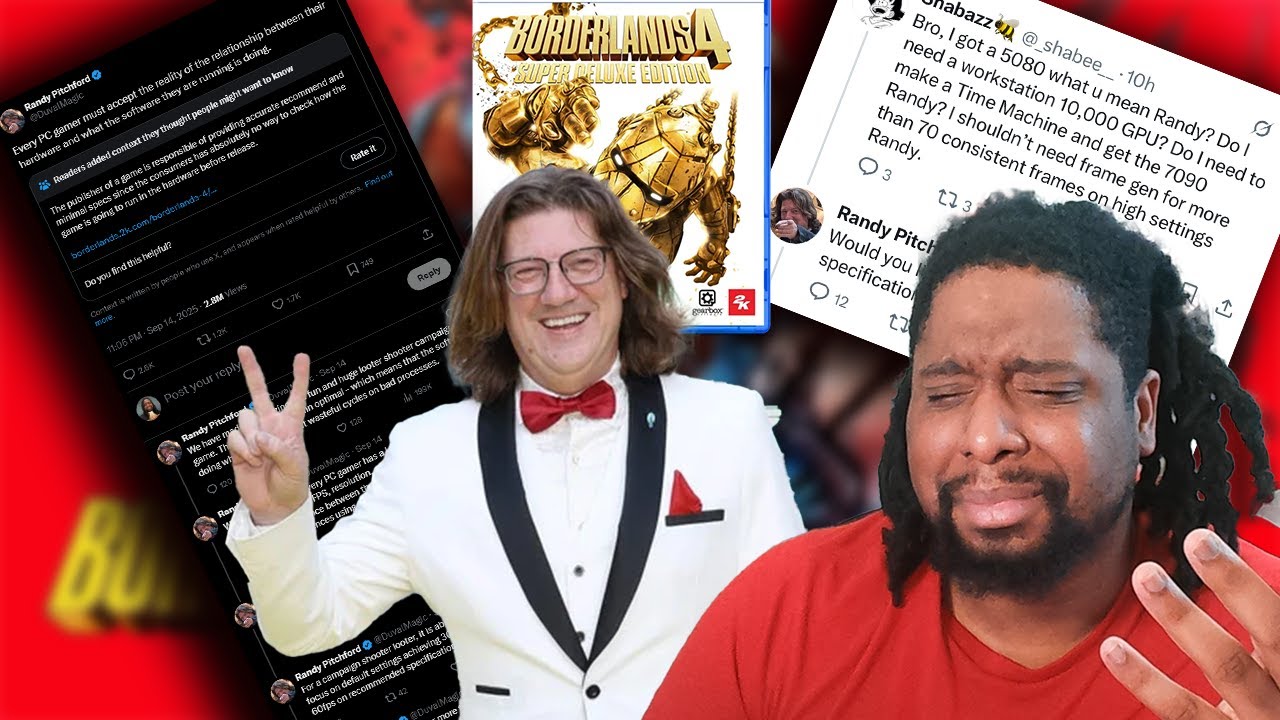 Рэнди Питчфорд выходит из себя из-за критики проблем с производительностью Borderlands 4.