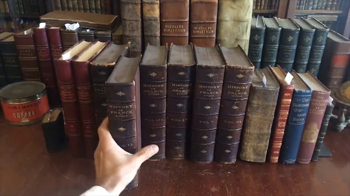 France History Ancient to "modern" era c.1870 Guizot fine leather set 6 books w/ 300 engraved images