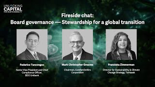 Unlocking capital for sustainability 2024 SG | Fireside chat: Board governance