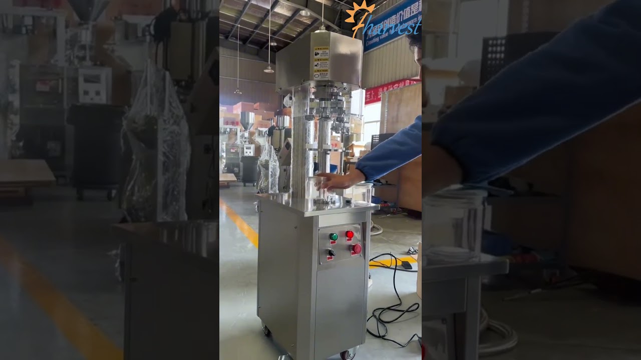 Semi-automatische koekjes PET-container naadmachine, handmatige plastic blikjes crimper