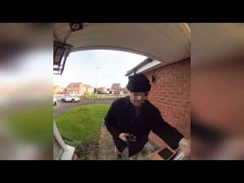 Hilarious video shows Britain's most laidback delivery driver drop parcel and scratch backside