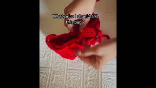 Crochet bag my very first bag after learning crochet #crochet #bag #crocheting #crochettutorial