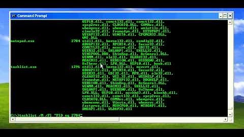DOS commands 6 : tasklist and taskkill