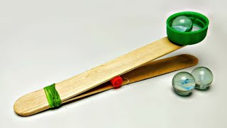 How To Make A Simple Catapult For Kids || Easy Popsicle Stick Catapult || Kids Toy Weapon.