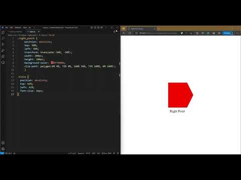 CSS Tutorial: Right Point #html #css #tutorial #shape #right #point