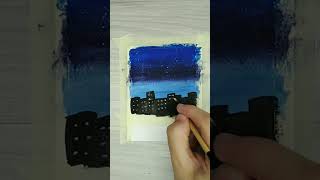 Easy Acrylic Painting Starry Night