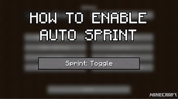 Minecraft: How To Enable AUTO SPRINT?
