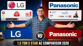 LG vs Panasonic AC 2026 ⚡ Panasonic vs LG AC 1.5 Ton 5 Star Comparison ⚡Best AC in India 2026