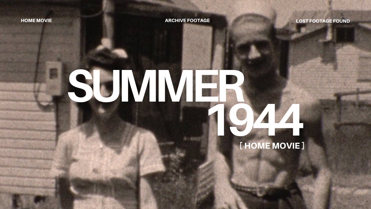1944 Summer Vacation | Rare Vintage Archival Home Movie Footage