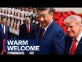 Trump receives lavish welcome in China amid growing trade tensions | 9 News Australia