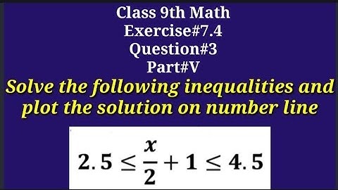 Solve the following ineqalities and plot the solution on number line || Qazi Math Academy