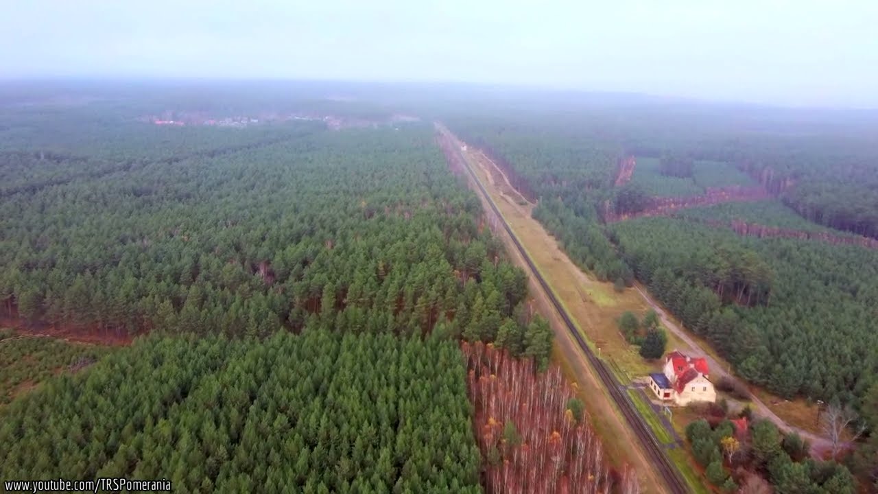 Przelot nad dawną stacją Olpuch Wdzydze // The flight over former Olpuch Wdzydze station