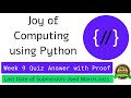 NPTEL The Joy of Computing using Python week 9 quiz assignment answers with proof of each answer