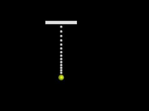 [CS] Slinky with a Tennis ball with vpython