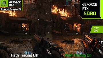 DOOM The Dark Ages Path Tracing On vs Off - Graphics/Performance Comparison | RTX 5080