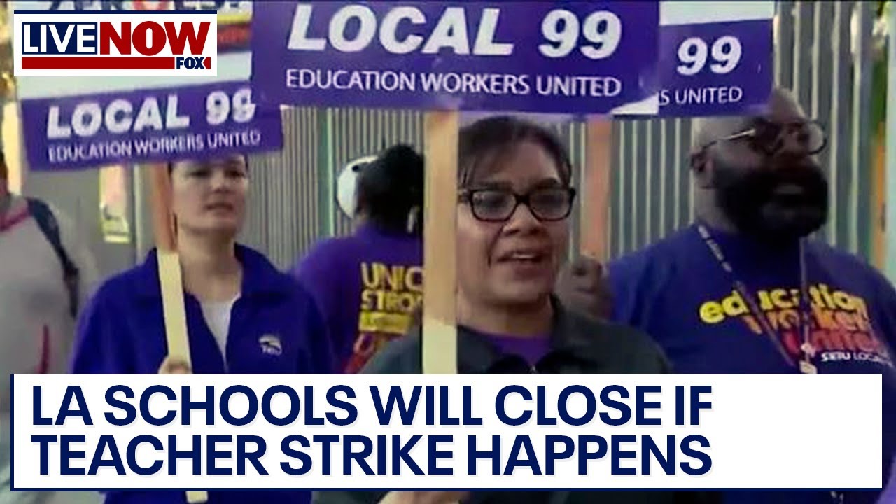 LA teachers union threatens strike, schools would be forced to close