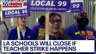 LA teachers union threatens strike, schools would be forced to close | LiveNOW from FOX