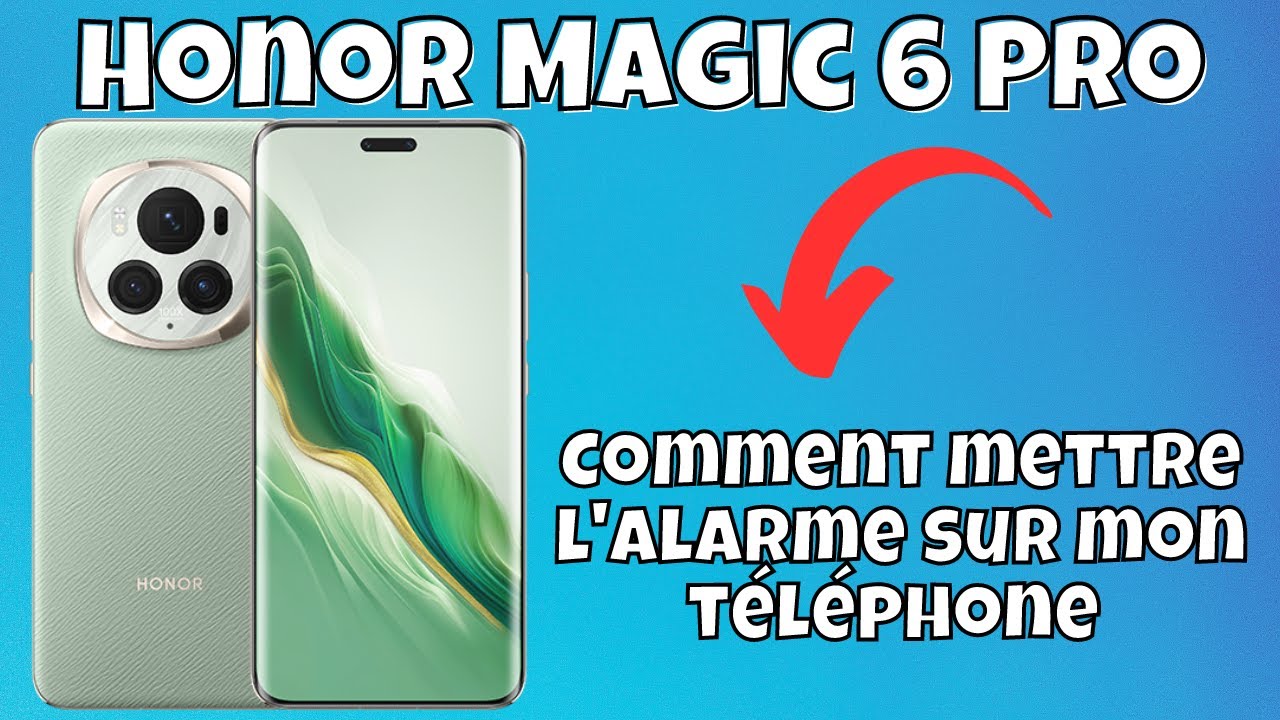 Comment mettre l'alarme sur mon téléphone Honor Magic 6 Pro - YouTube