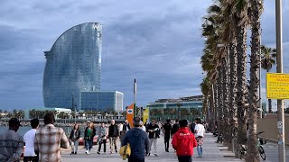 La Barceloneta Beach  BARCELONA city #barcelonabeach #catalunya #barceloneta #barcelonabeachwalk