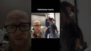 Hairdresser reacts to a terrible layered haircut
