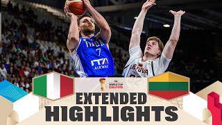 Italy 🇮🇹 v Lithuania 🇱🇹 | Extended Highlights | FIBA Basketball World Cup 2027 European Qualifiers