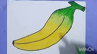 BANANA Drawing And Colouring Video Step By Step|