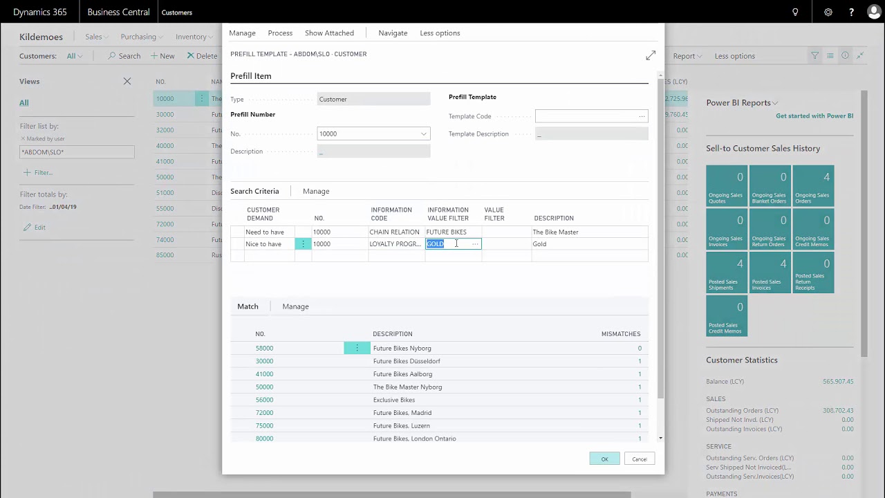Filtering data using the Marking function - Master Data in Dynamics 365 ...