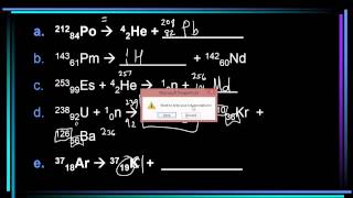 CP 10.1 Balancing Nuclear Equations