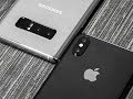 مقارنة بين جالكسي Note 8 وآيفون X