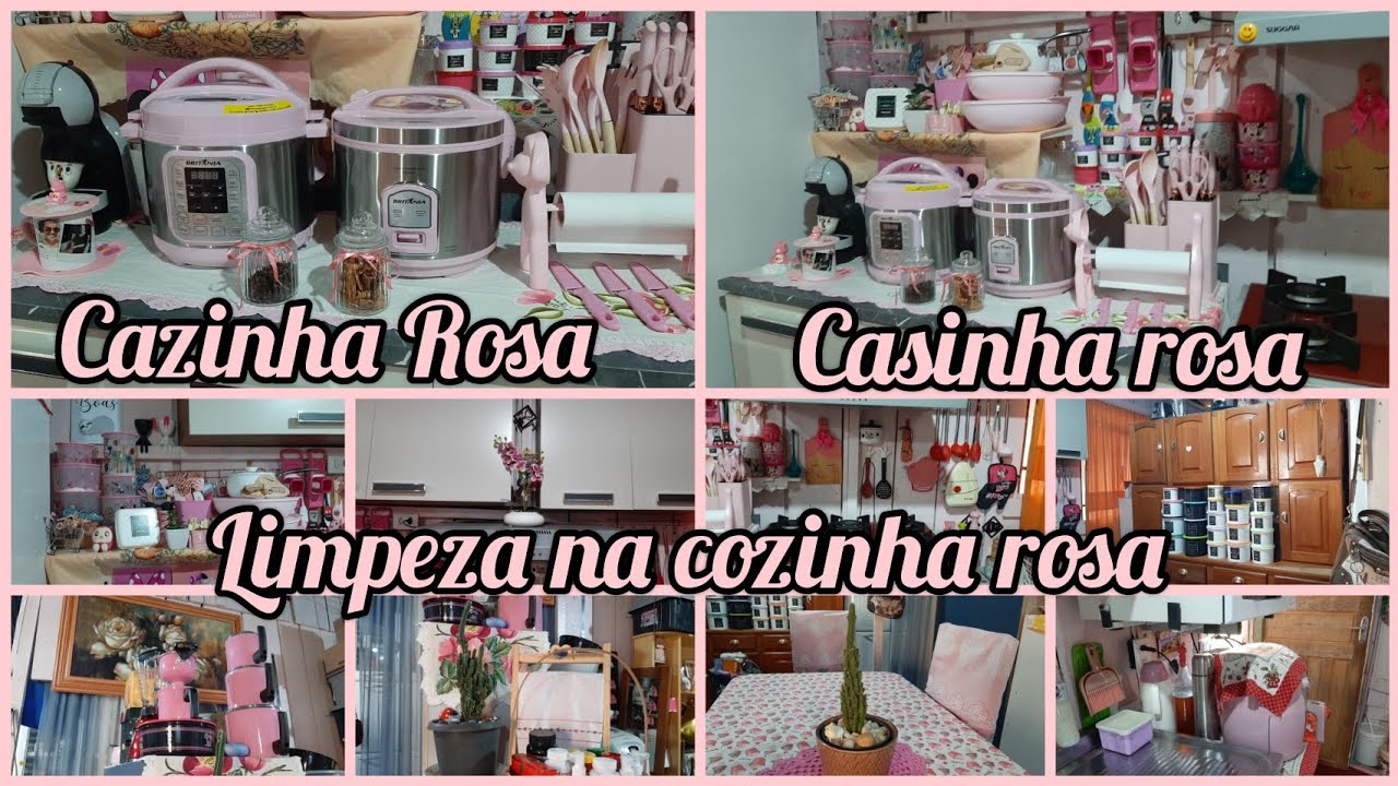 Limpeza na Cozinha Rosa. Ivelta Pereira. 