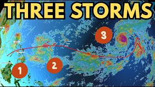 Three Storms in the Western Pacific,  Super Typhoon Dolphin & LPA Update