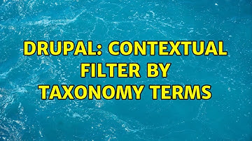 Drupal: Contextual filter by taxonomy terms (2 Solutions!!)