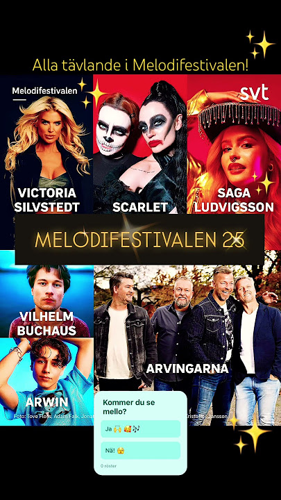 Äntligen artisterna! Hur peppad är du? Vi är så taggade #melodifestivalen @MelodifestivalenSVT