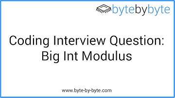 Interview Question: Big Int Modulus