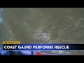 U.S. Coast Guard rescues 3 people after boat capsizes off Atlantic City coast: VIDEO