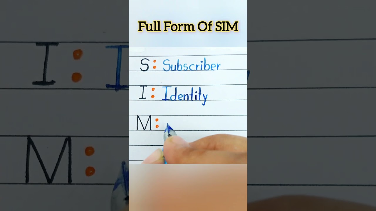 Full Form Of SIM Sim full form 