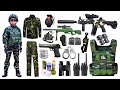 Special police weapons toy set unboxingm416 guns gas mask glock pistol dagger