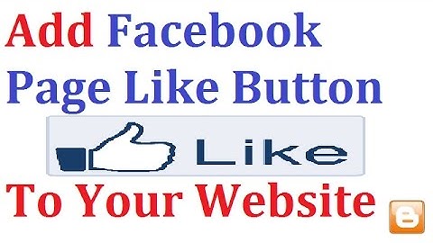 Add Facebook Page Like Button To Your Website / Blogger