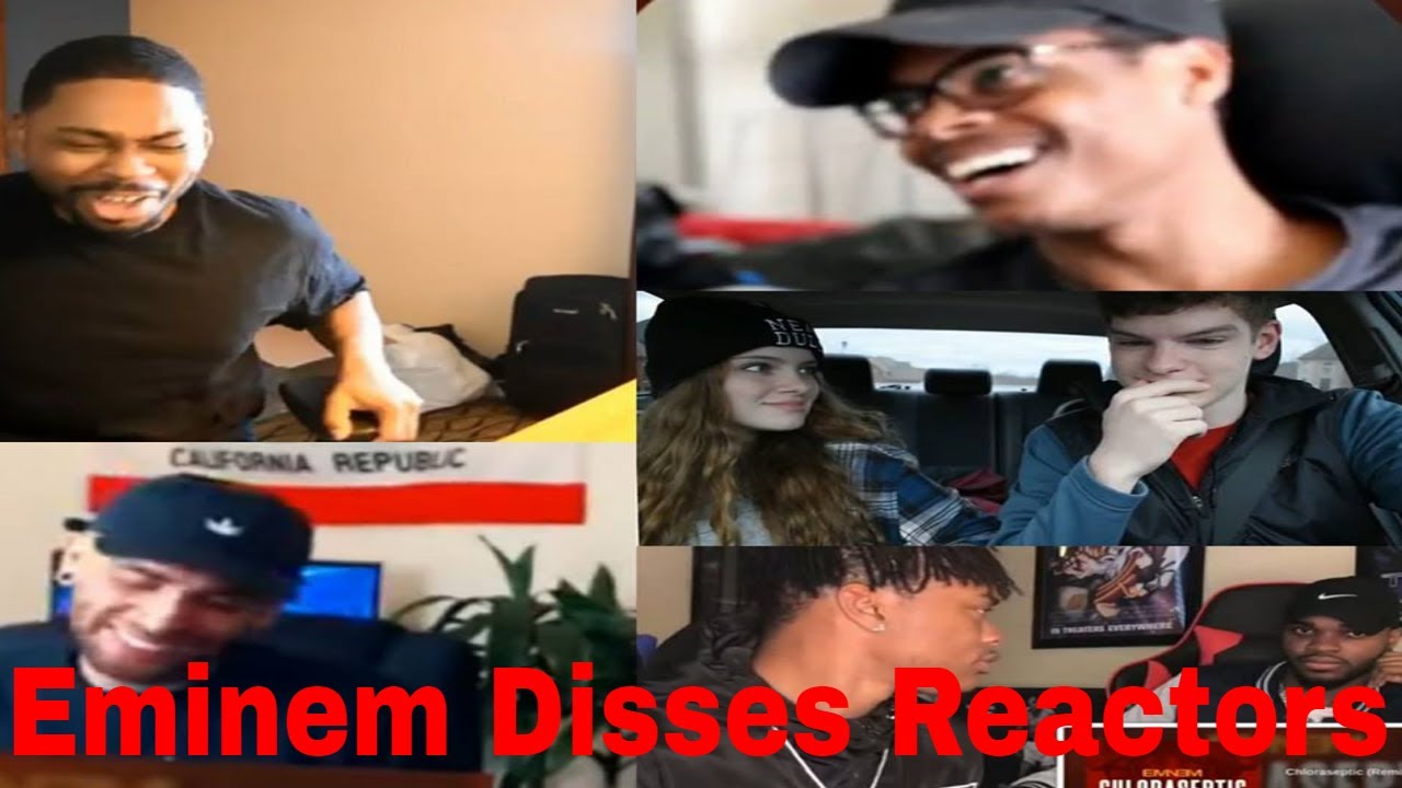 Reactors Reacting to Eminem Chloraseptic remix REACTION COMPILATION