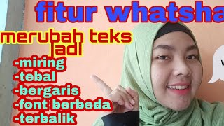 Download lagu MENARIK JUGA!! FITUR WHATSHAP MERUBAH TEKS BIASA MENJADI TEKS...