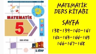 5.SINIF MATEMATİK 2.KİTAP SAYFA 138-139-140-141-142-143-144-145-146-147-148 // 5.SINIF 2.KİTAP